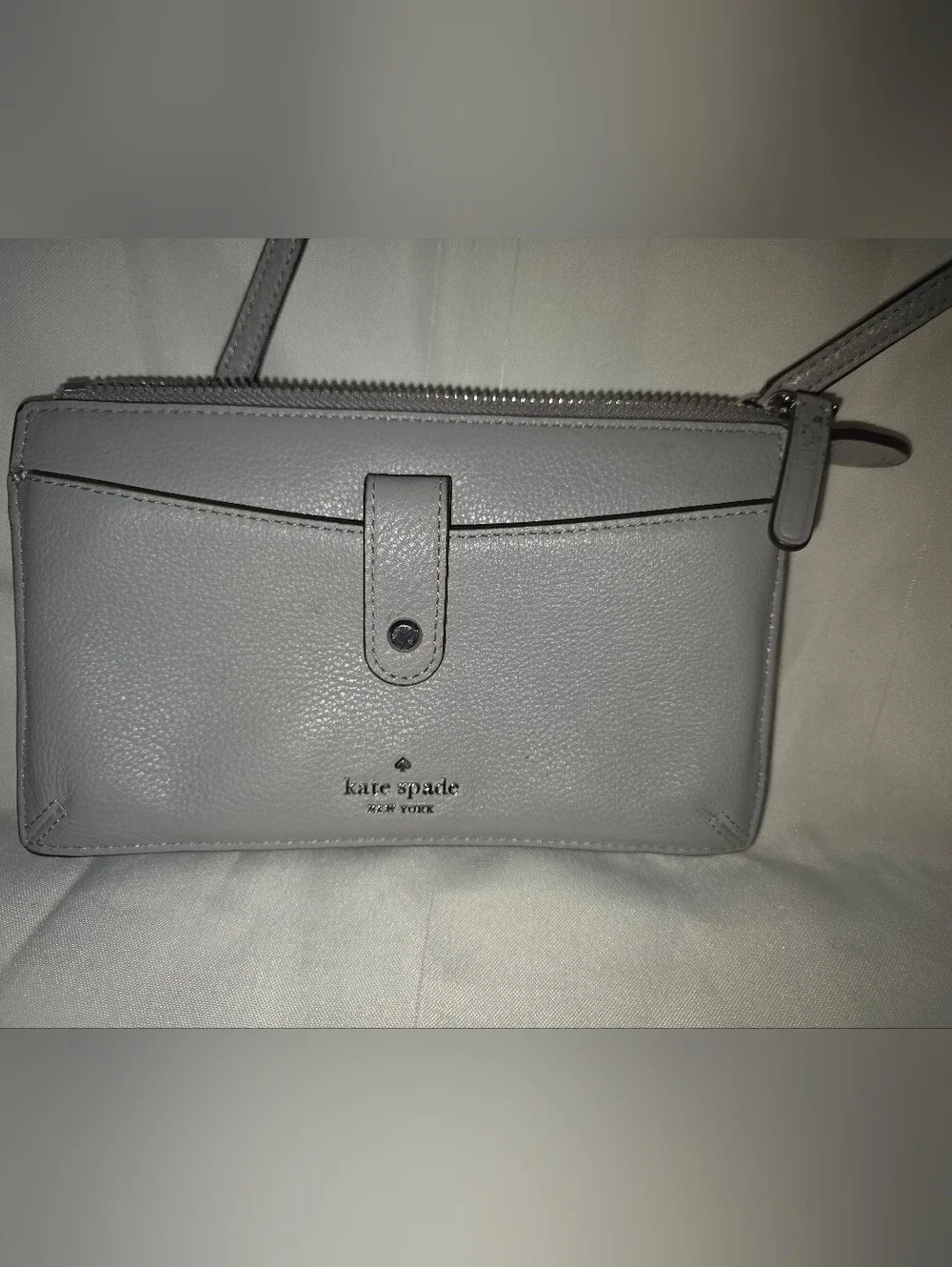 Kate Spade Gray Leather Crossbody WOC